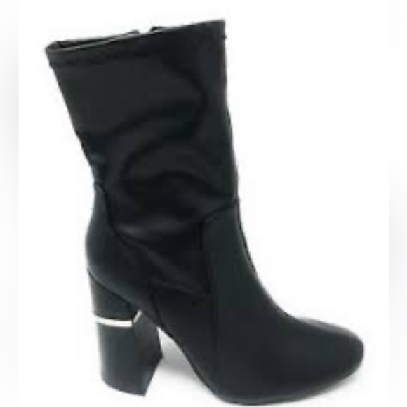 Lord and Taylor design lab, black, vegan leather boots - Picture 1 of 13